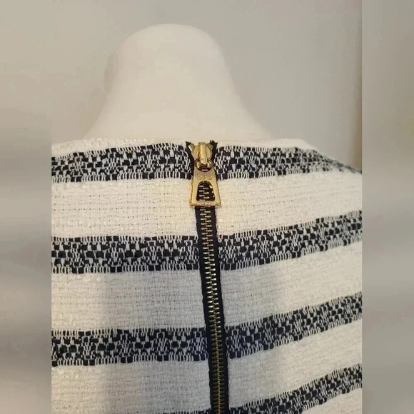 Sail to Sable(STS) Striped Tweed Fully Lined Shift Dress(10) - Picture 6 of 10